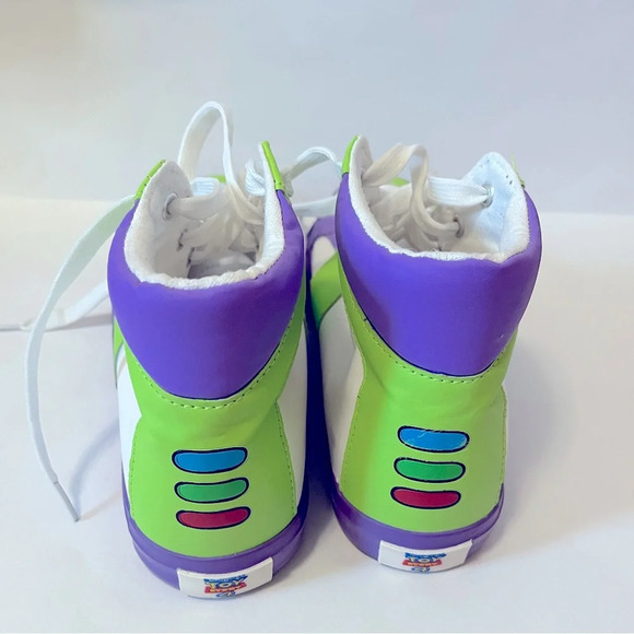 Men’s Disney Non Leather Toy Story 4 Purple and Green High Tops - Picture 3 of 10